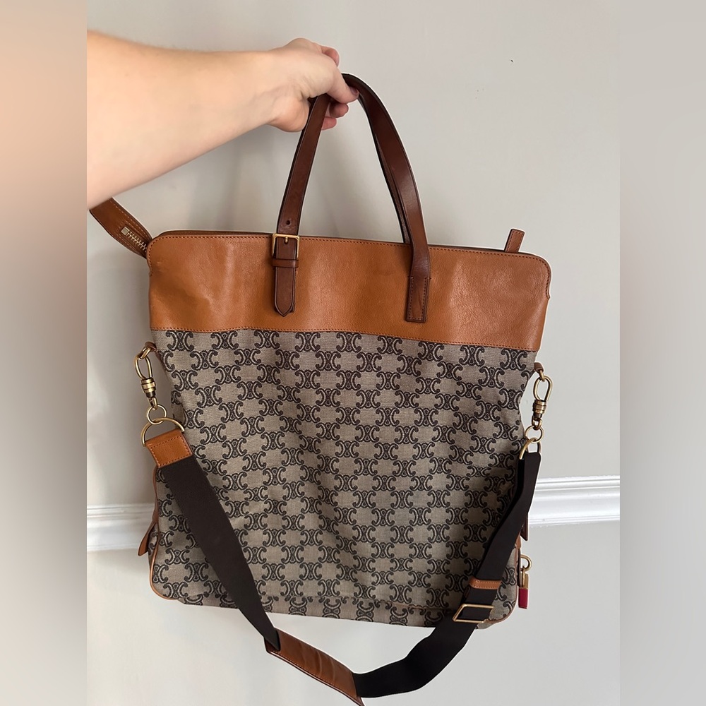 Céline Red and Brown Bag